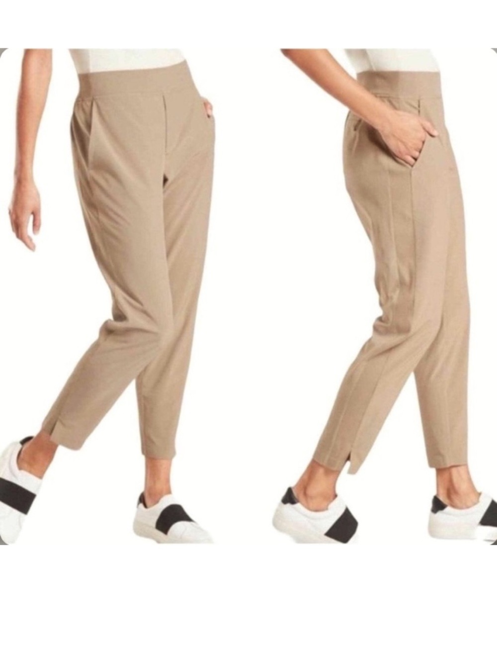 Athleta Brooklyn Ankle Pants Tan Sz 10